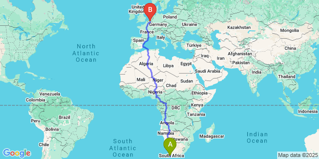 Map: Brussels Zaventem Airport (BRU) to Grendel