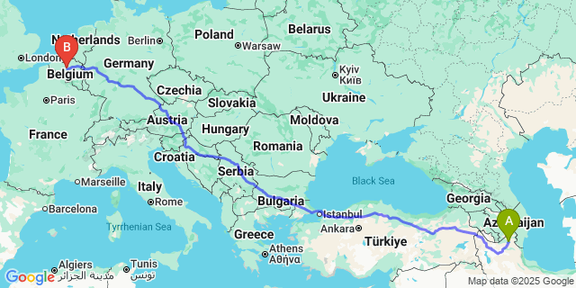 Map: Brussels Midi Train Station to Havay
