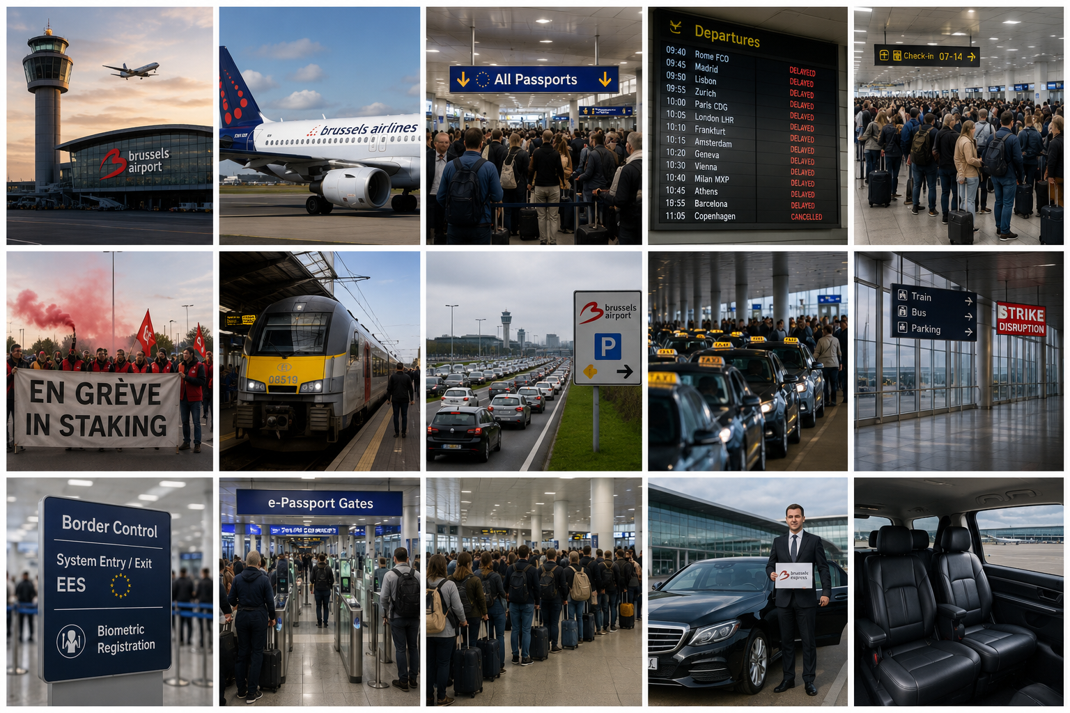 Greva de la Aeroportul din Bruxelles crește cererea pentru trans 